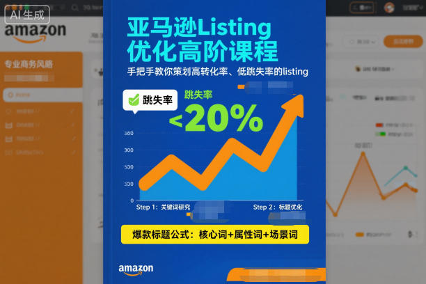 亚马逊Listing优化高阶课程，手把手教你策划高转化率、低跳失率的listing-轻创网