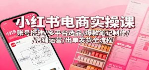 小红书电商实操课：账号搭建/多平台选品/爆款笔记制作/店铺运营/出单发货全流程-轻创网