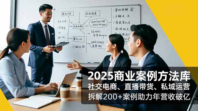 2025商业案例方法库，社交电商、直播带货、私域运营，拆解200+案例助力年营收破亿-轻创网