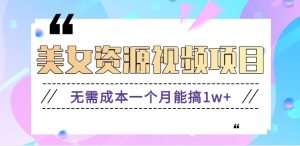 零门槛美女号无脑搬砖项目，无需成本一个月能搞1w+【附图片资源+软件】-轻创网