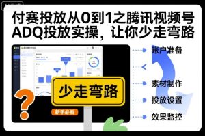 付赛投放从0到1之腾讯视频号ADQ投放实操,让你少走弯路-轻创网
