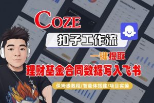 Coze扣子智能体工作流一键提取理财基金合同数据写入飞书,全流程保姆级教学-轻创网