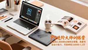 PS进阶大师训练营,从基础工具到商业案例全掌握,具备专业设计能力,月接单收入6000-1.2万-轻创网