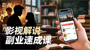 Tk影视解说副业速成课，软件安装、全流程实操、爆款预设，新手两周变现-轻创网