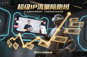 超级IP流量陪跑班，大V流量密码倾囊相授，可直接落地的实操步骤-轻创网