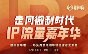 2025ip嘉年华万人12月14深圳线下课，走向微利时代，IP流量嘉年华，实操性极强的商业干货课-轻创网