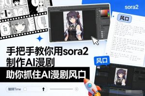 手把手教你用sora2制作AI漫剧,助你抓住AI漫剧风口-轻创网