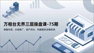 万相台无界三层操盘课-75期，销量布局、分层推广、投产优化，构建盈利店铺系统-轻创网