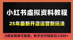 小红书虚拟资料项目：最新搜索流变现玩法，0成本简单可复制，一人多店打法，新手日入800+-轻创网