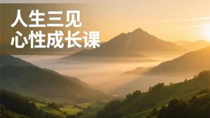 人生三见心性成长课，见天地众生自己，搞透人性安顿身心，活出清晰自我，内在富足无价-轻创网