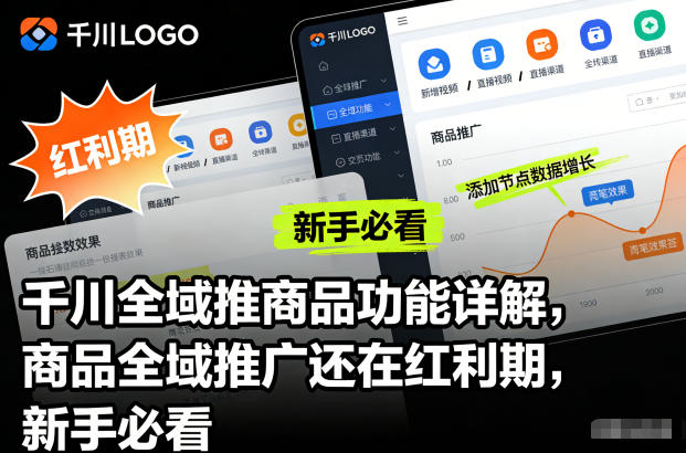 千川全域推商品功能详解,商品全域推广还在红利期,新手必看-轻创网