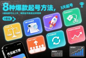 8种爆款起号方法，0基础都可以上手，爆款起号就是这样简单-轻创网