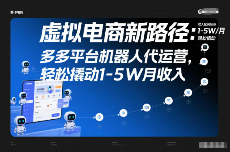 虚拟电商新路径:多多平台机器人代运营,轻松撬动1-5W月收入【揭秘】-轻创网