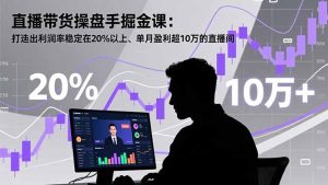 直播带货操盘手掘金课：打造出利润率稳定在20%以上、单月盈利超10万的直播间-轻创网