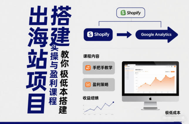 小淘出海站项目，搭建实操与盈利课程，手把手教你用极低成本搭建-轻创网