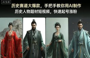 历史赛道大爆款，手把手教你用AI制作历史人物题材短视频，快速起号涨粉-轻创网