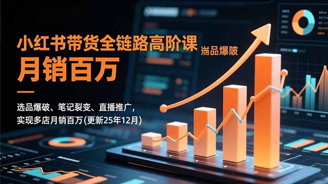 小红书带货全链路高阶课,选品爆破、笔记裂变、直播推广,实现多店月销百万(更新25年12月-轻创网