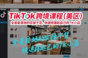 TikTok跨境课程(美区)，全是能落地的实操干货，快速搭建起自己的TK小店-轻创网