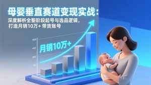 母婴垂直赛道变现实战：深度解析三大阶段起号与选品逻辑，打造月销10万+带货账号-轻创网