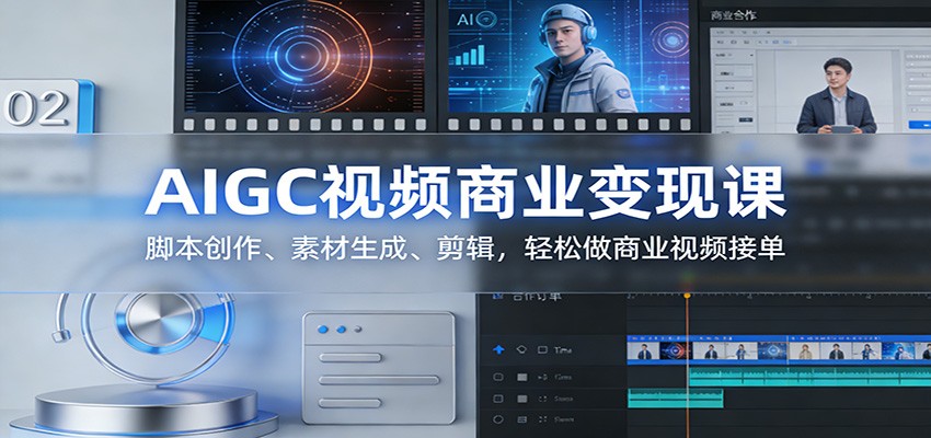 图片[1]-AIGC视频商业变现课：脚本创作、素材生成、剪辑，轻松做商业视频接单-轻创网