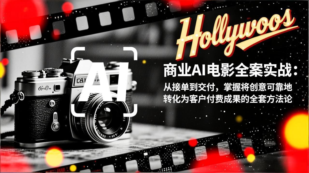 商业AI电影全案实战:从接单到交付,掌握将创意可靠地转化为客户付费成果的全套方法论-轻创网
