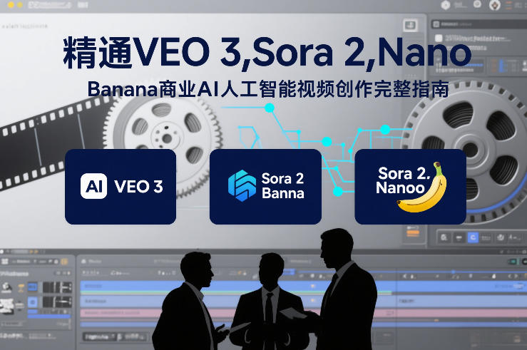 精通VEO 3，Sora 2，Nano Banana商业AI人工智能视频创作完整指南-轻创网