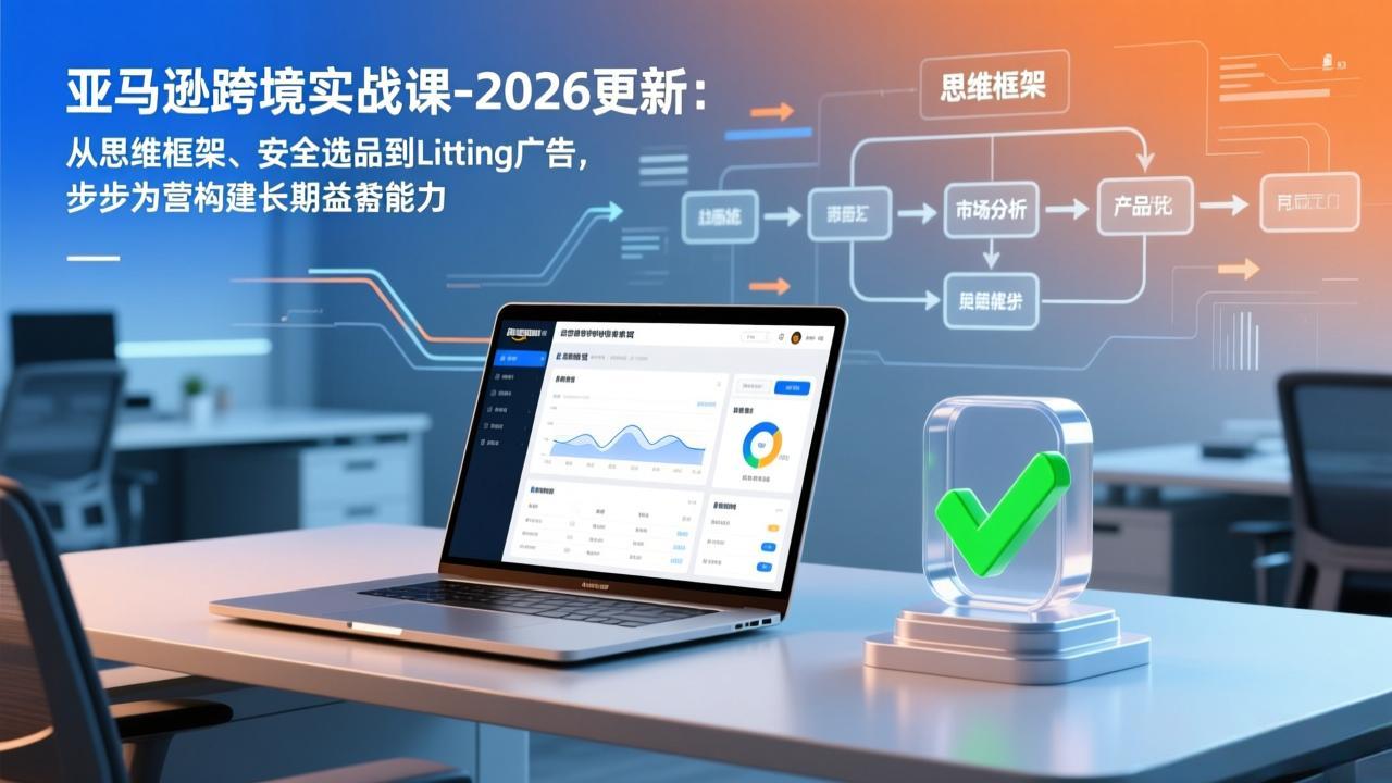 亚马逊跨境实战课-2026更新：从思维框架、安全选品到Listing广告，步步为营构建长期盈利能力-轻创网