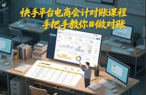 快手平台电商会计对账课程，手把手教你做对账-轻创网