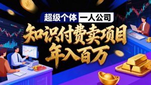 2026年“超级个体一人公司”私域卖项目年入百万，个人IP-精准引流-项目包装-转化成交-轻创网