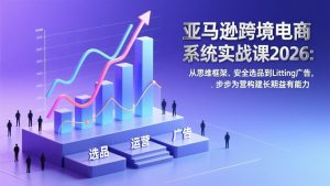 亚马逊跨境电商系统实战课2026：从思维框架、安全选品到Listing广告，步步为营构建长期盈利能力-轻创网