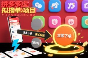 拼多多虚拟撸单项目，跳过选品和测试直接撸单-轻创网