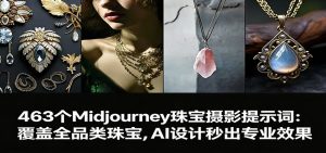 463个Midjourney珠宝摄影提示词：覆盖全品类珠宝，AI设计秒出专业效果-轻创网