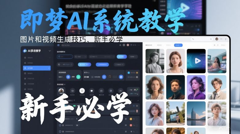 即梦AI系统教学，图片和视频生成技巧，新手必学-轻创网