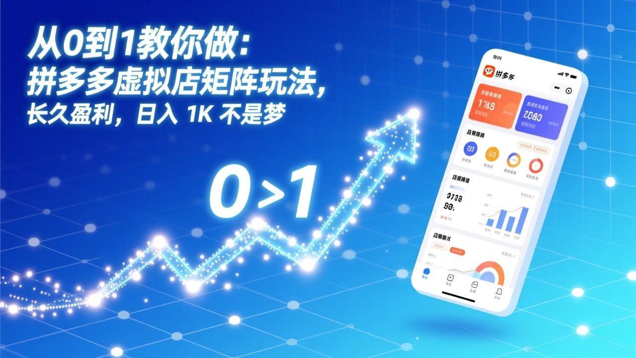 从0到1教你做：拼多多虚拟店矩阵玩法，长久盈利，日入 1K 不是梦-轻创网
