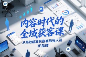 内容时代的全域获客课，从高效精准获客到强人设IP品牌-轻创网