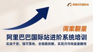 阿里巴巴国际站进阶系统培训，实战干货、强可落地、全链路拆解，实现月均询盘量翻倍-轻创网
