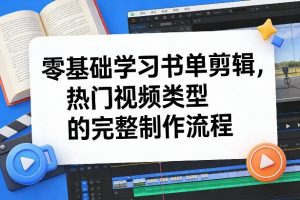 零基础学习书单剪辑，热门视频类型的完整制作流程(更新2026)-轻创网