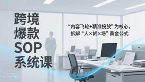 跨境爆款SOP系统课，“内容飞轮+精准投放”为核心，拆解“人×货×场”黄金公式-轻创网