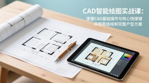 CAD智能绘图实战课：掌握CAD基础操作与核心快捷键，并能熟练绘制完整户型方案-轻创网