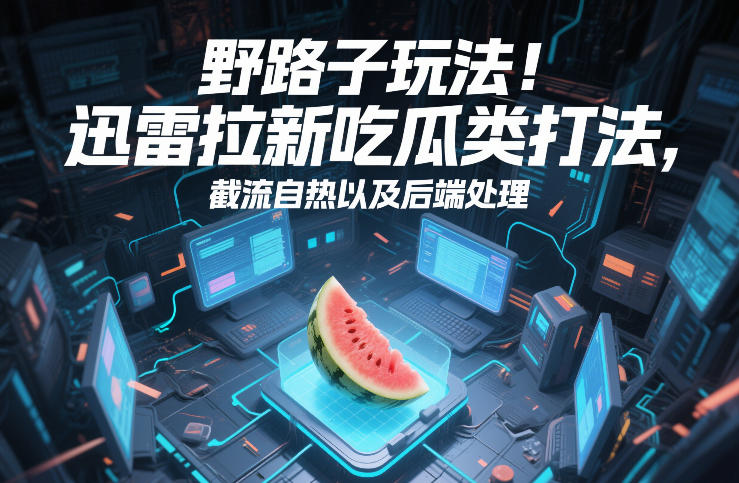 野路子玩法！迅雷拉新吃瓜类打法，截流自热以及后端处理-轻创网