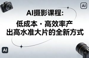 AI摄影课程，低成本高效率产出高水准大片的全新方式-轻创网