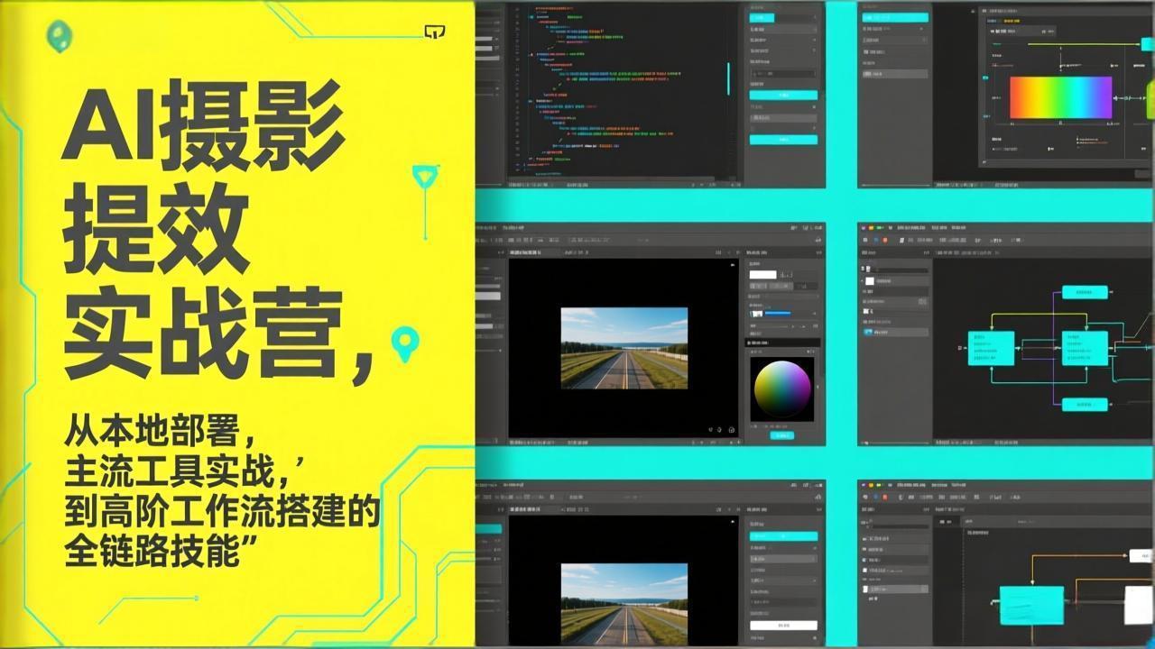 AI+摄影提效实战营,从本地部署,主流工具实战,到高阶工作流搭建的全链路技能-轻创网