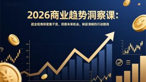 2026商业趋势洞察课：超全视角和密集干货，洞察未来机会，制定清晰的行动路线-轻创网