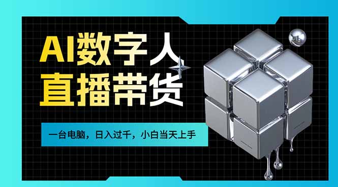 AI数字人直播带货风口已来，一台电脑在家日入过千，小白当天上手的赚钱技能-轻创网