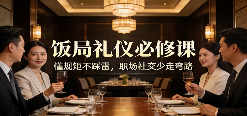 公众号收费文章：《饭局礼仪必修课：懂规矩不踩雷，职场社交少走弯路》-轻创网