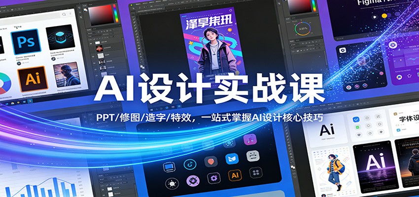 图片[1]-AI设计实战课：PPT/修图/造字/特效，一站式掌握AI设计核心技巧-轻创网