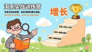 淘系实战训练营，制定清晰的增长战略，突破流量与利润瓶颈，实现企业的规模化盈利-轻创网