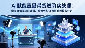 AI赋能直播带货进阶实战课：掌握直播间精准建模、破层级与流速提升的核心技巧-轻创网