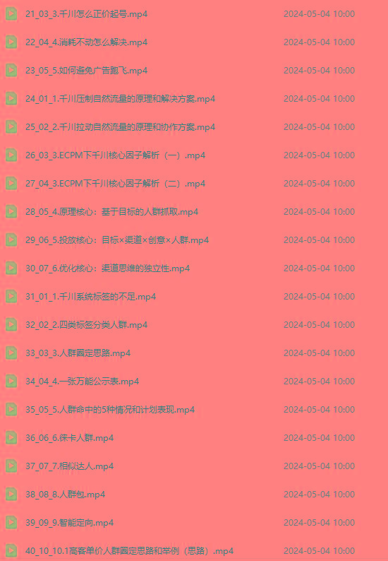 图片[2]-2024单品正价起号，直播素材投流选品：选品课+投流课+素材课+卡首屏/100节-轻创网