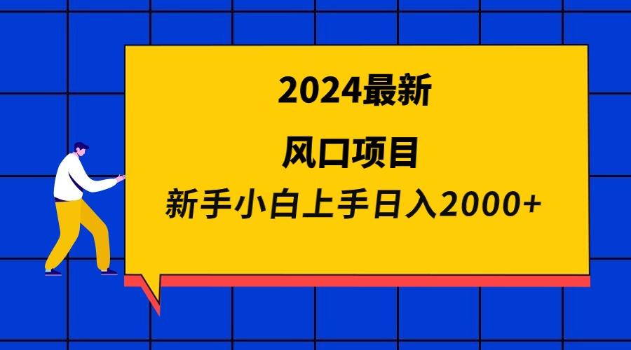 (9483期)2024最新风口项目 新手小白日入2000+-轻创网